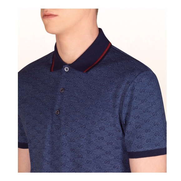 blue gucci polo